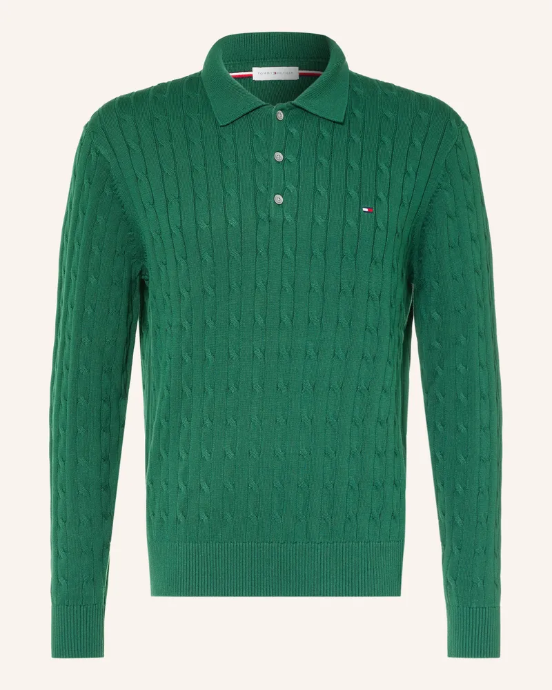 Tommy Hilfiger Strick-Poloshirt gruen Grün