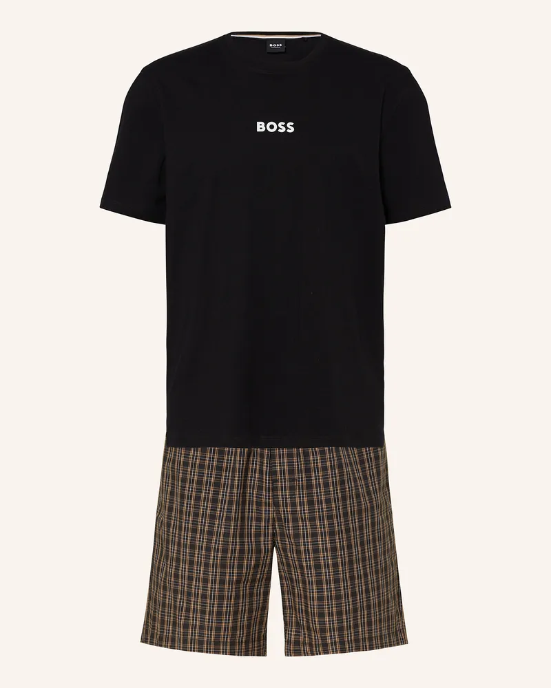 HUGO BOSS Shorty-Schlafanzug EASY SHORT mit Geschenkbox Schwarz