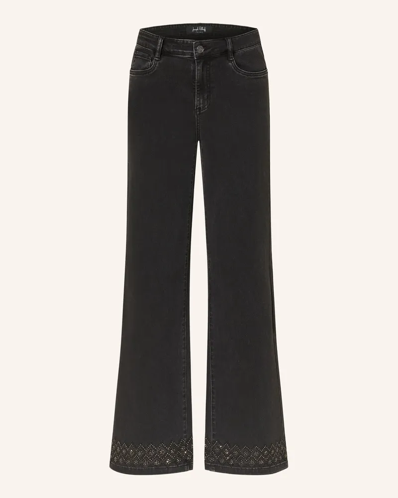Joseph Ribkoff Wide Leg Jeans mit Schmucksteinen 2606