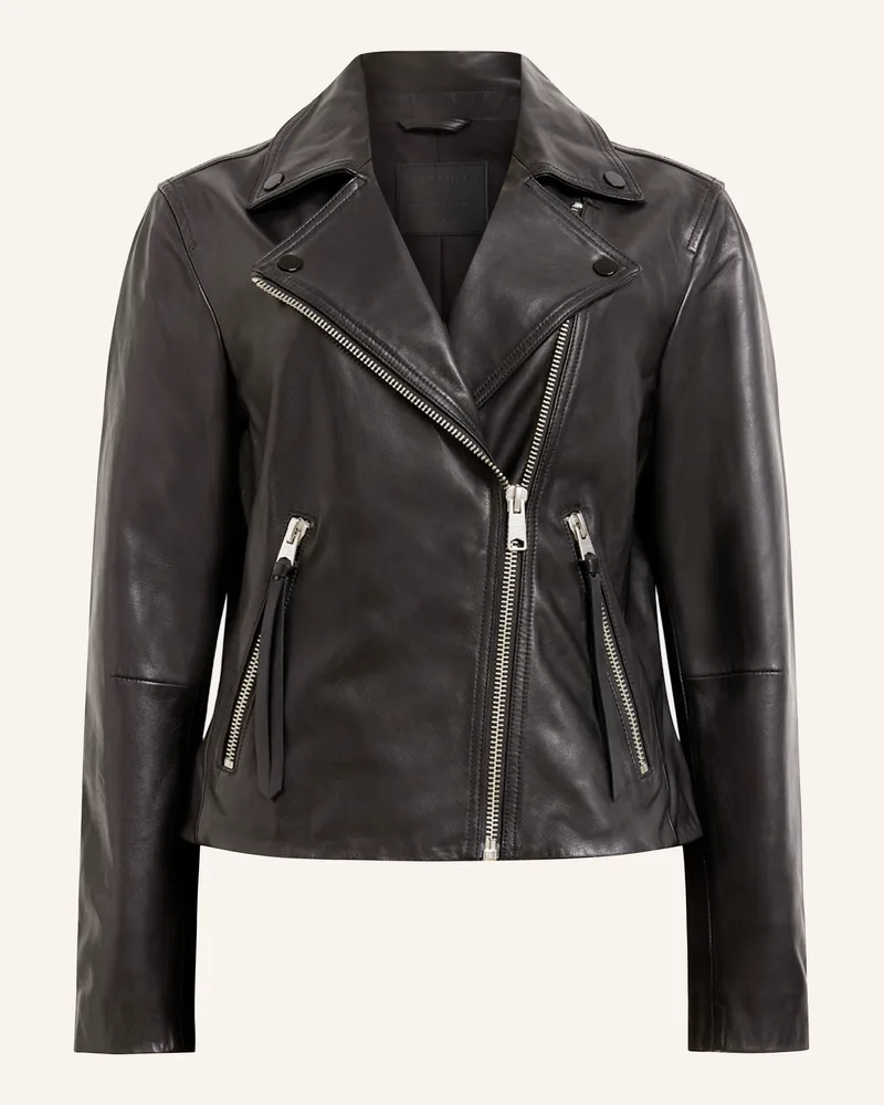 AllSaints Lederjacke Dalby schwarz Schwarz
