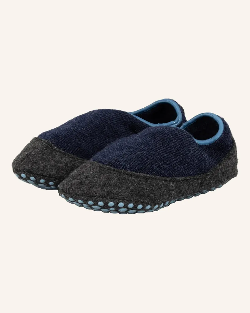 Falke Stoppersocken Cosy Slipper Aus Merinowolle blau Dunkelblau