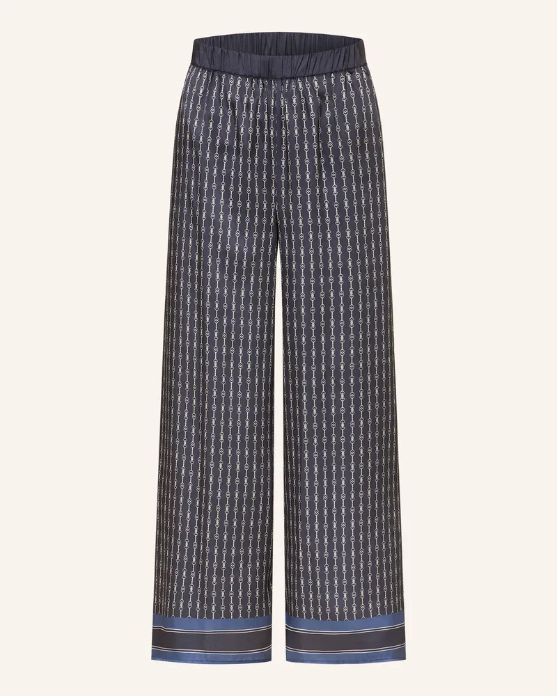 Claudie Pierlot Satinhose blau Creme