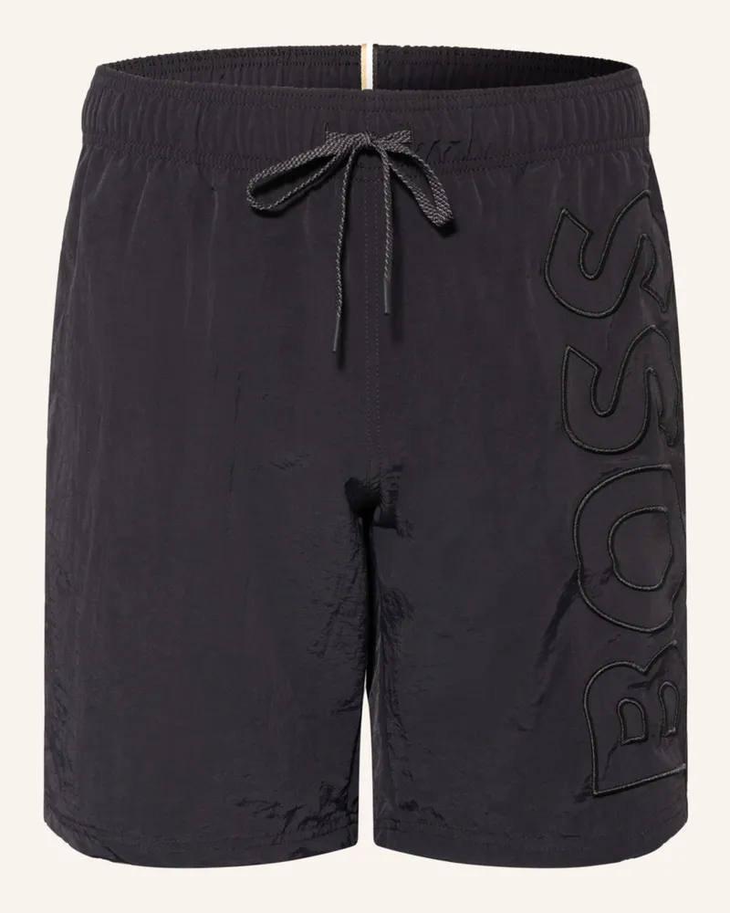 HUGO BOSS Badeshorts Whale schwarz Schwarz