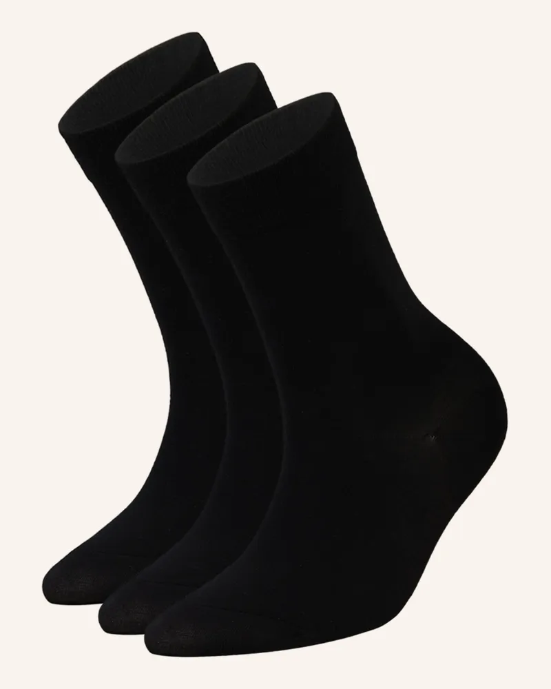 Falke 3er-Pack Strümpfe Cotton Touch schwarz 3000