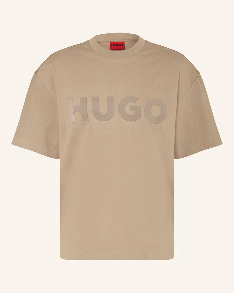 HUGO BOSS T-Shirt DINKEE Oversize Fit Hellbraun