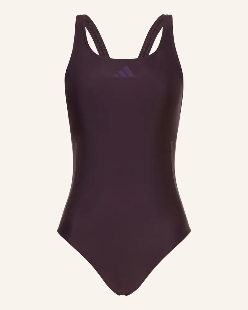 adidas Badeanzug 3-STREIFEN Dunkellila