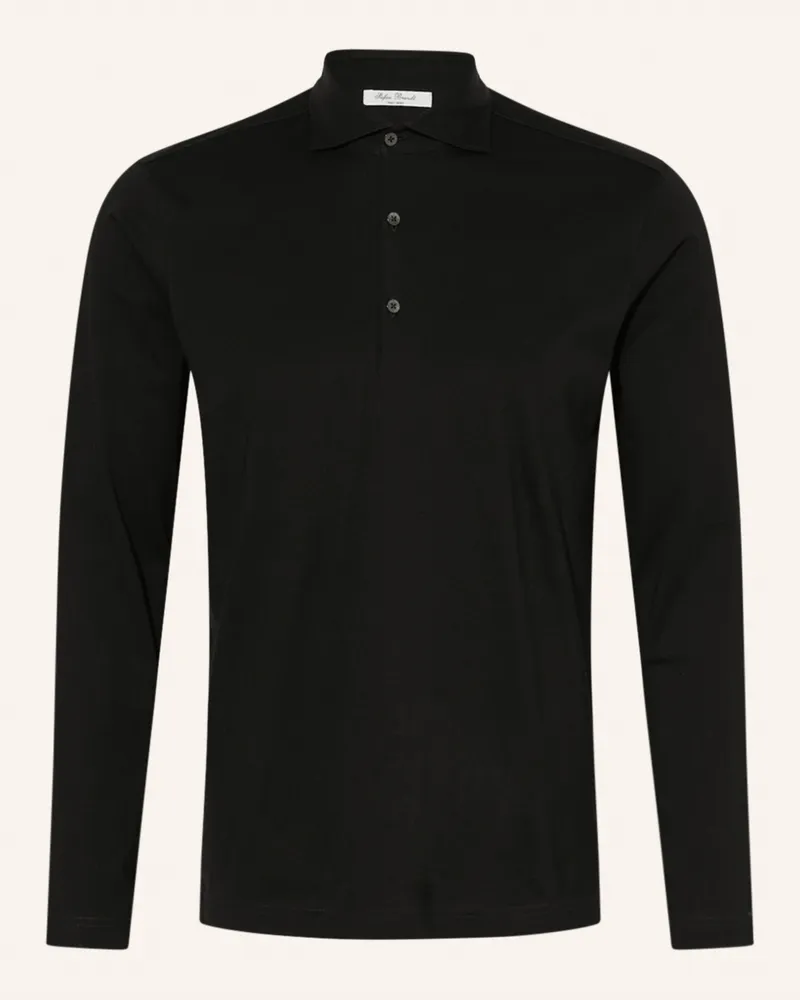 Stefan Brandt Jersey-Poloshirt Schwarz