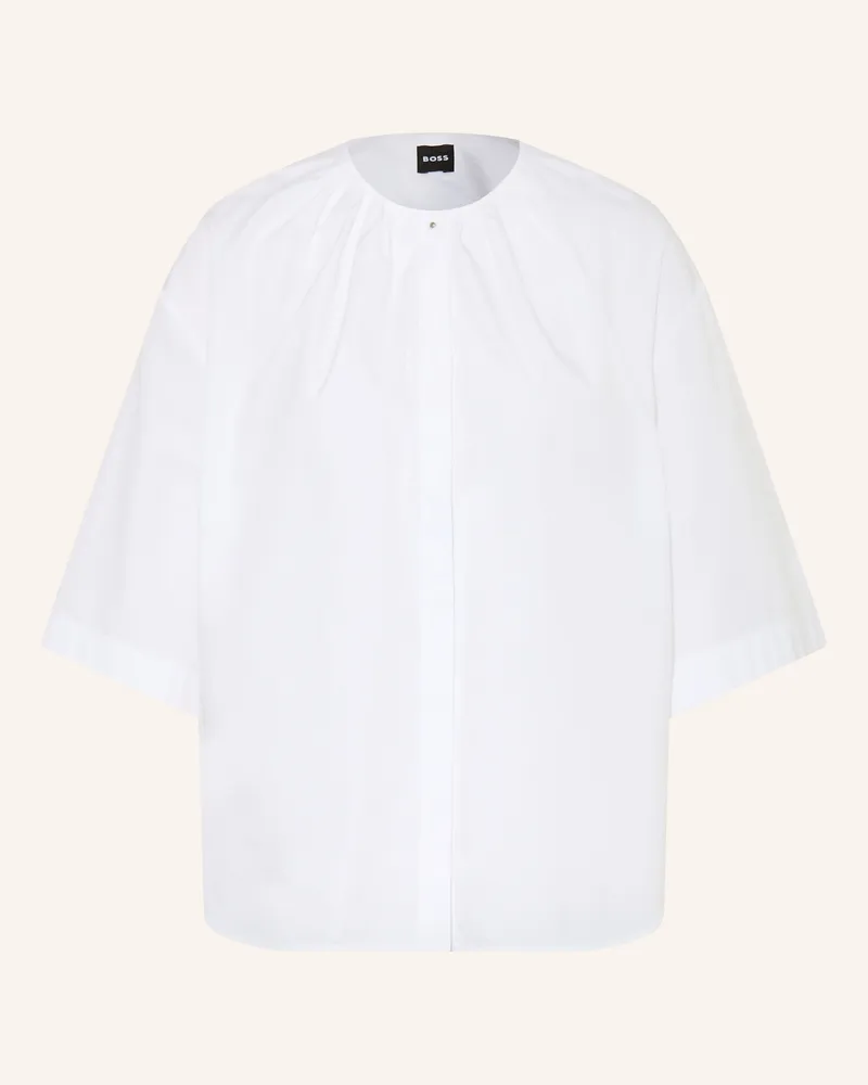 HUGO BOSS Blusenshirt Banorena Mit 3/4-Arm weiss Weiss