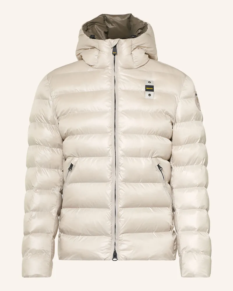 Blauer Steppjacke Adams grau Creme