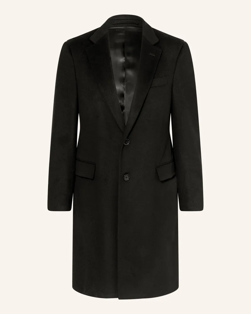 LARDINI Cashmere-Mantel schwarz Schwarz