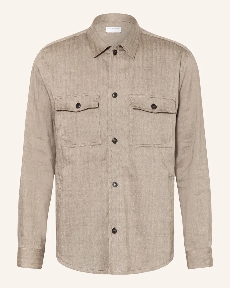 Tiger of Sweden Overshirt Bishop Mit Leinen beige Beige