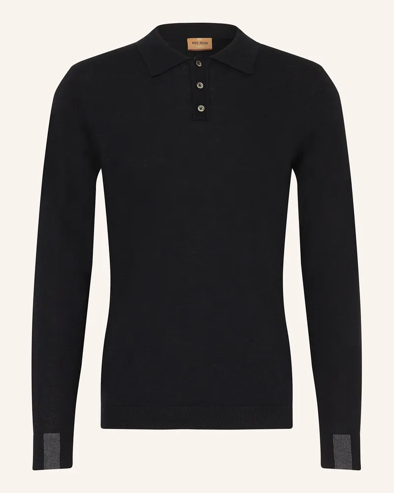 Mos Mosh Strick-Poloshirt MMGADAM Schwarz