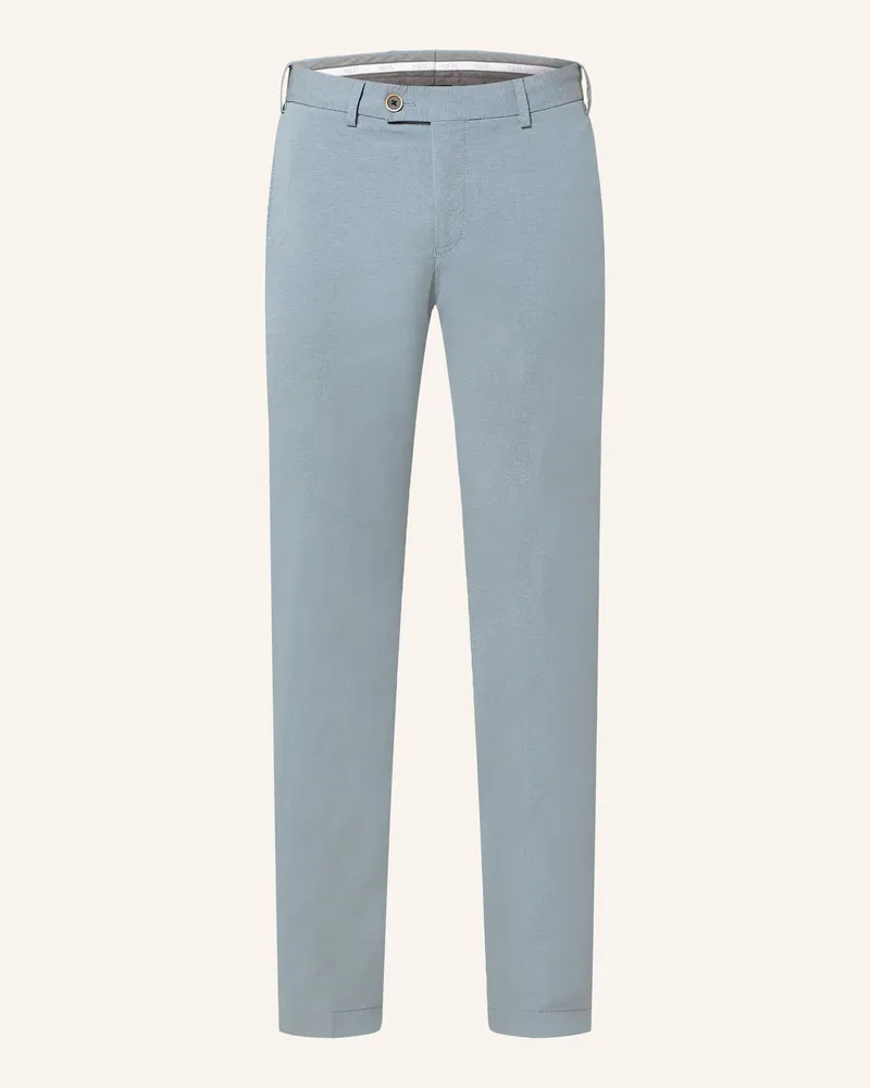 Hiltl Chino Slim Fit aus Leinen Hellblau