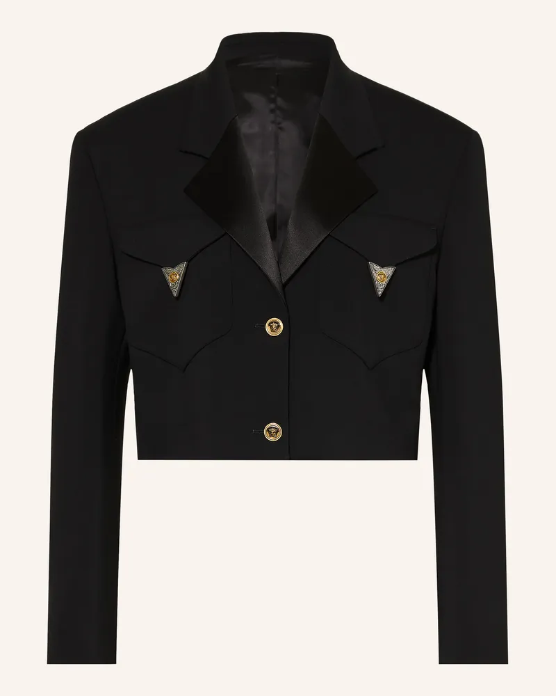 Versace Blazer schwarz Schwarz
