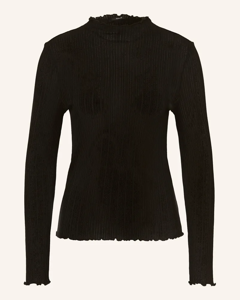 OPUS Longsleeve Sivi schwarz Schwarz