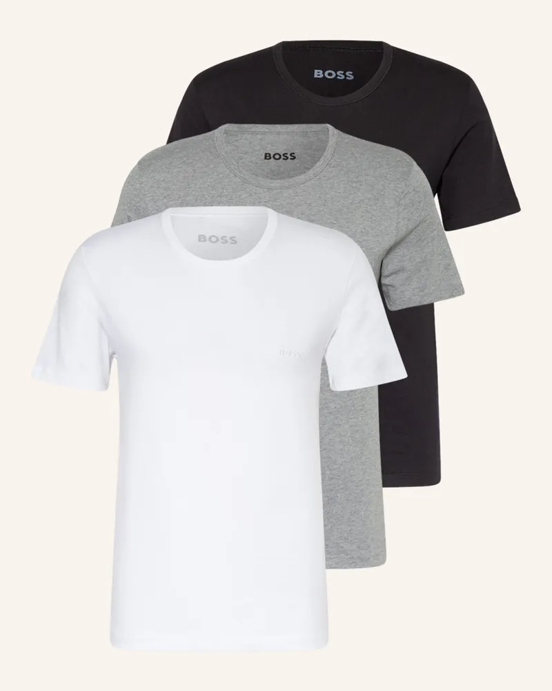 HUGO BOSS 3er-Pack T-Shirts One weiss Schwarz