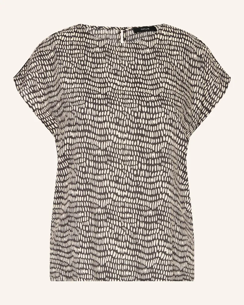 OPUS Blusenshirt FERENA SPLASH Dunkelbraun