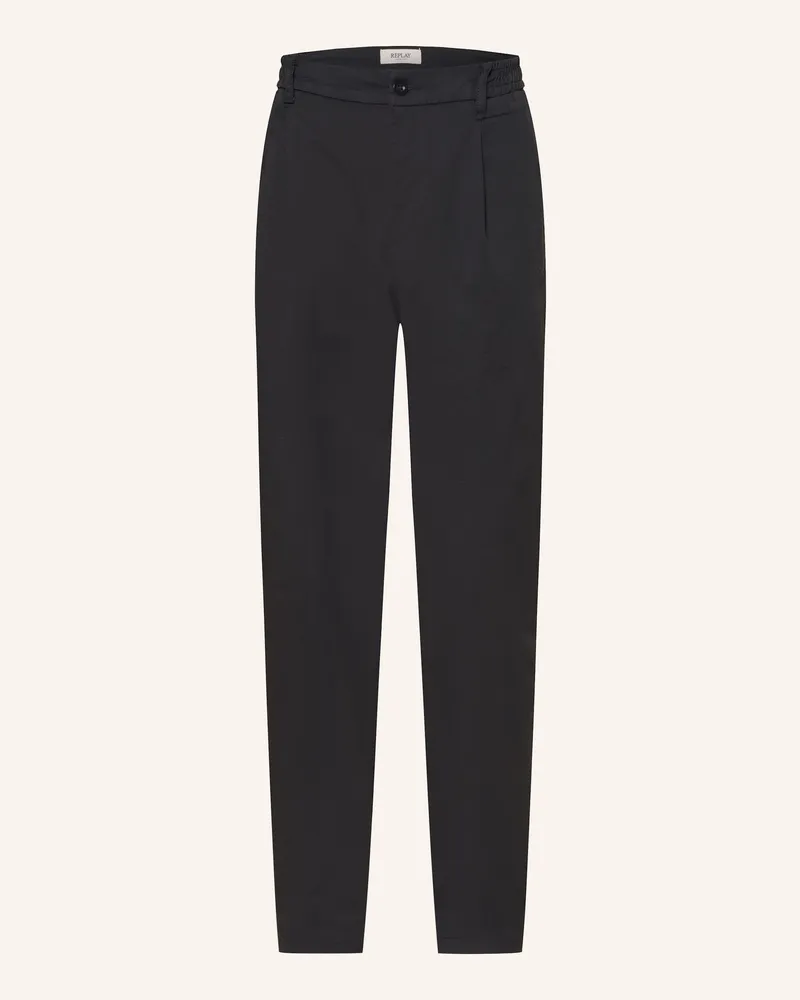 Replay Chino Regular Fit schwarz Schwarz