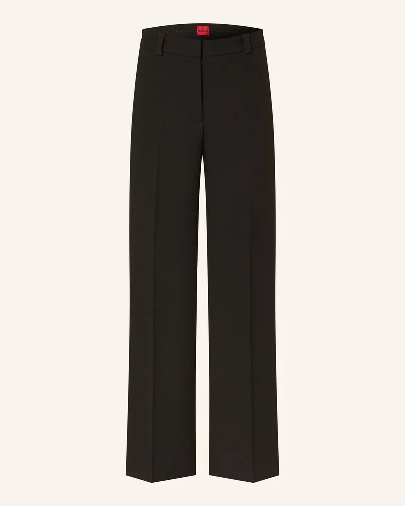 HUGO BOSS Marlenehose Hasene schwarz Schwarz