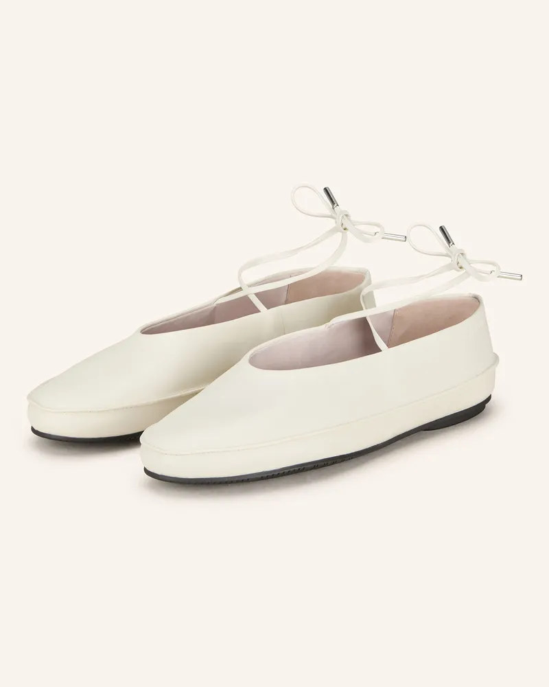 Calvin Klein Mary-Jane-Ballerinas Ecru
