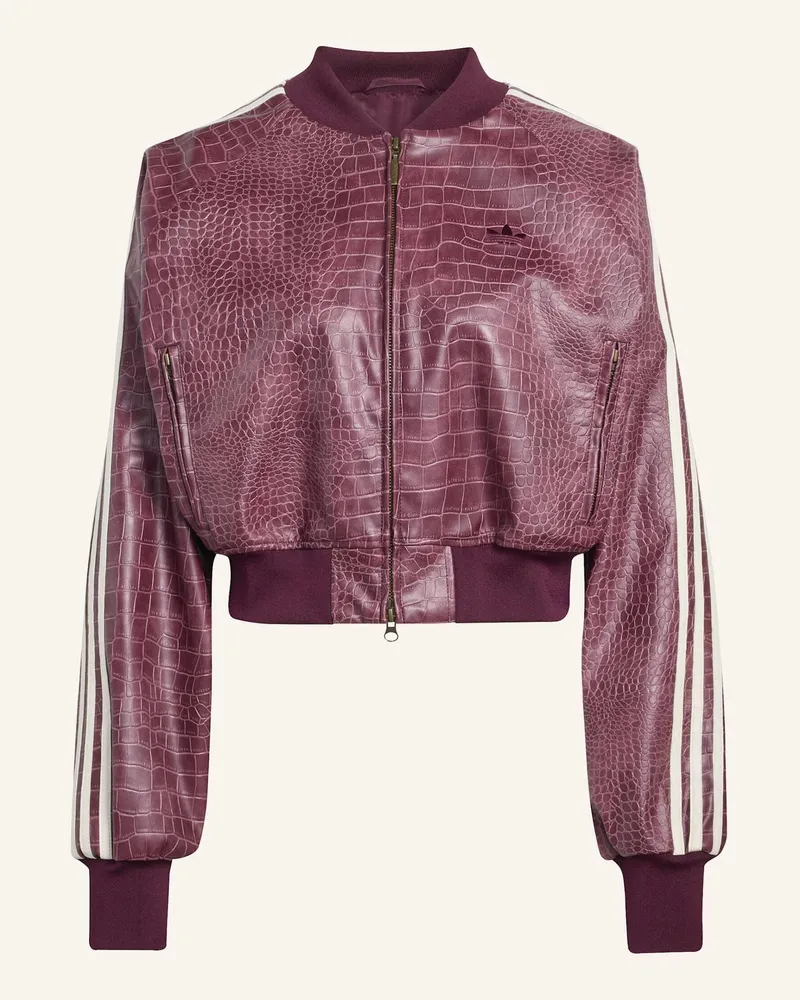 adidas Blouson SST PLEATHER in Lederoptik Rot