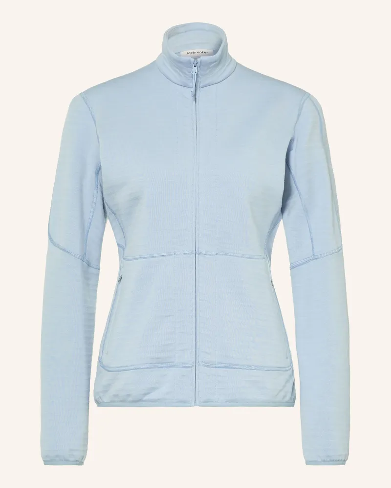 Icebreaker Midlayer-Jacke Merino 400 Realfleece Descender blau Hellblau