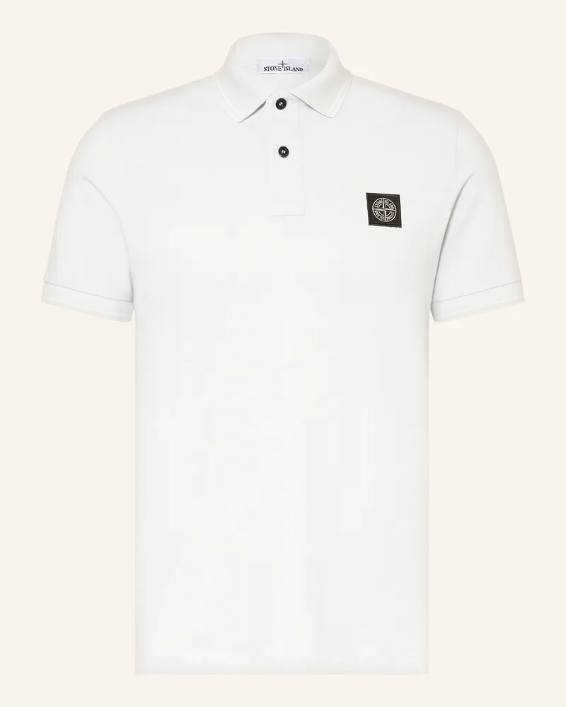 Stone Island Piqué-Poloshirt Slim Fit Hellblau