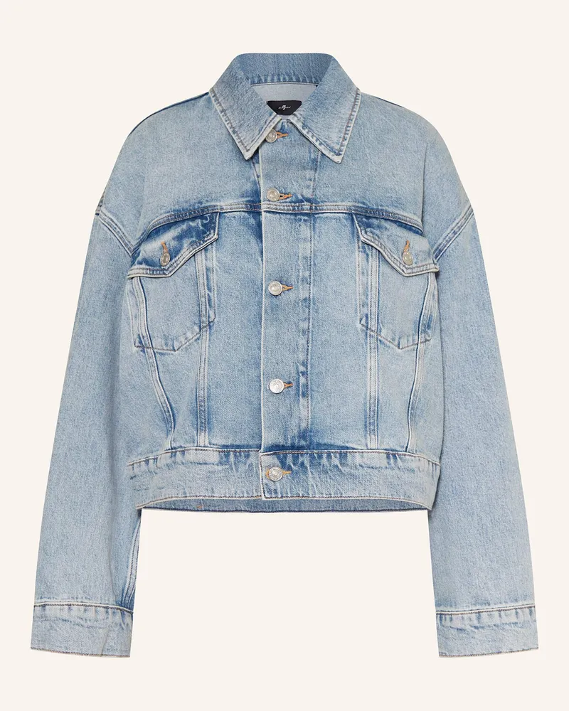 7 for all mankind Jeansjacke Oli Cropped Trucker blau Od1