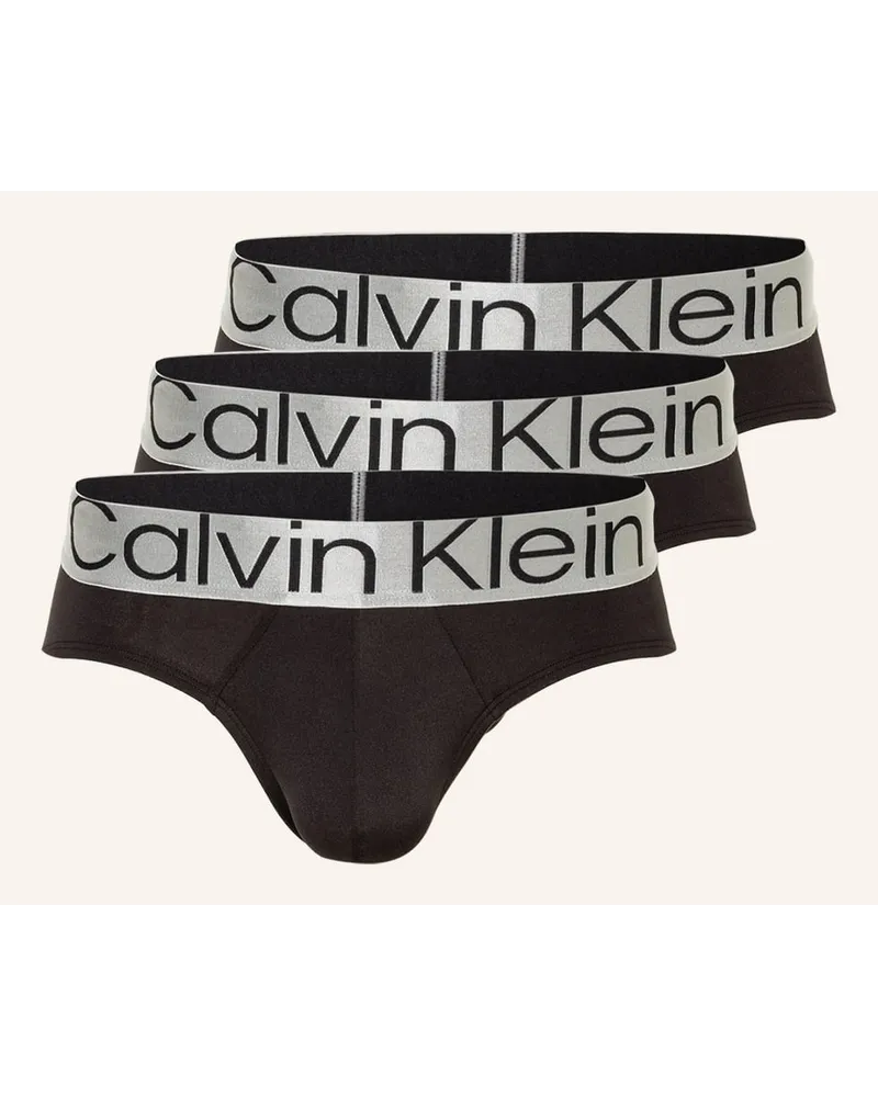 Calvin Klein 3er-Pack Slips STEEL MICRO Schwarz