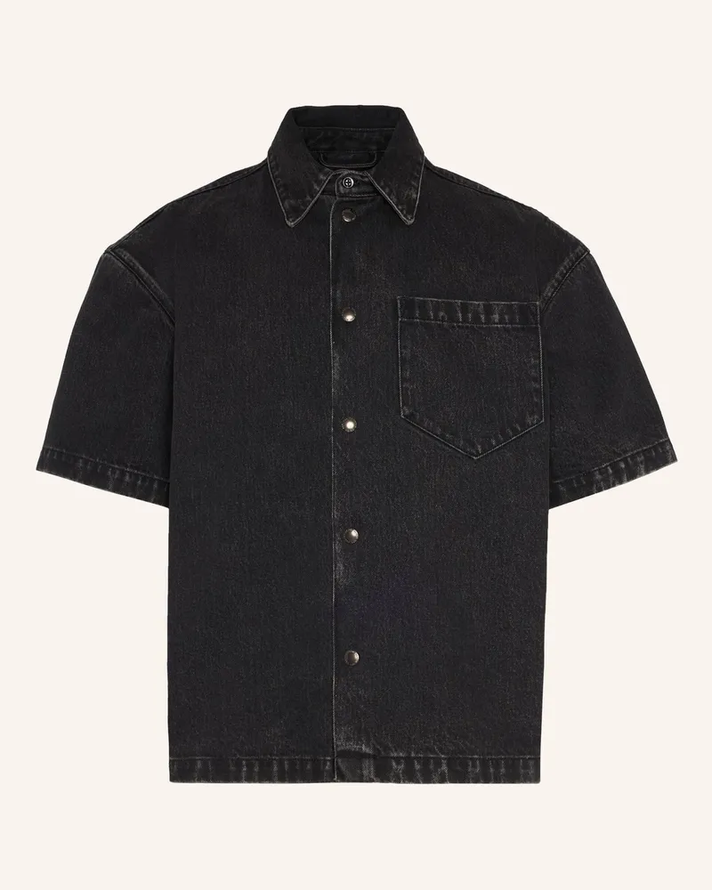 7 for all mankind Shirt Over Camp schwarz Schwarz