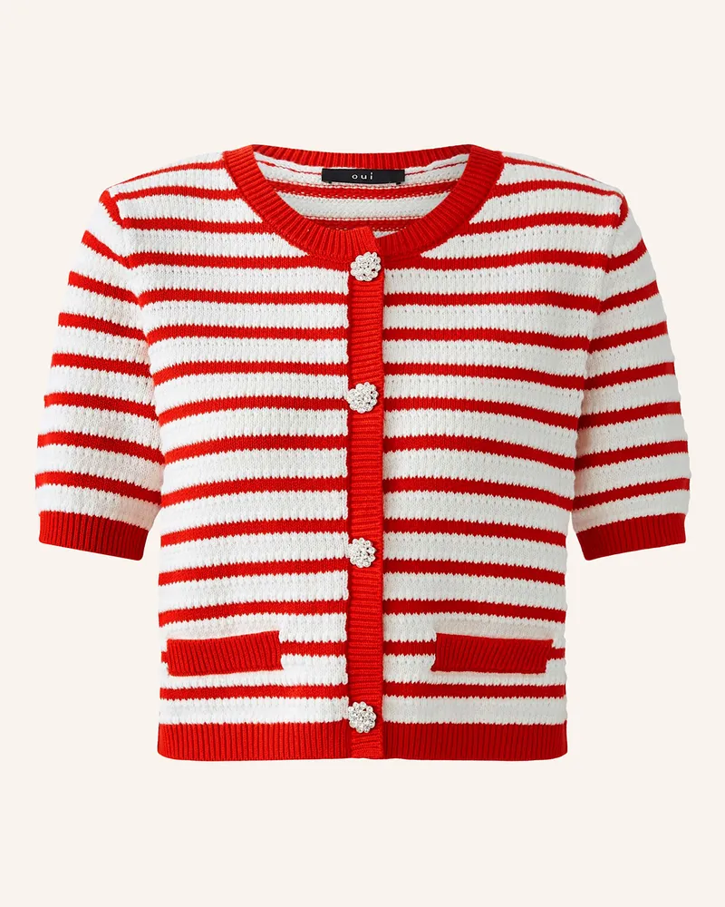 Oui  Strickjacke rot Rot