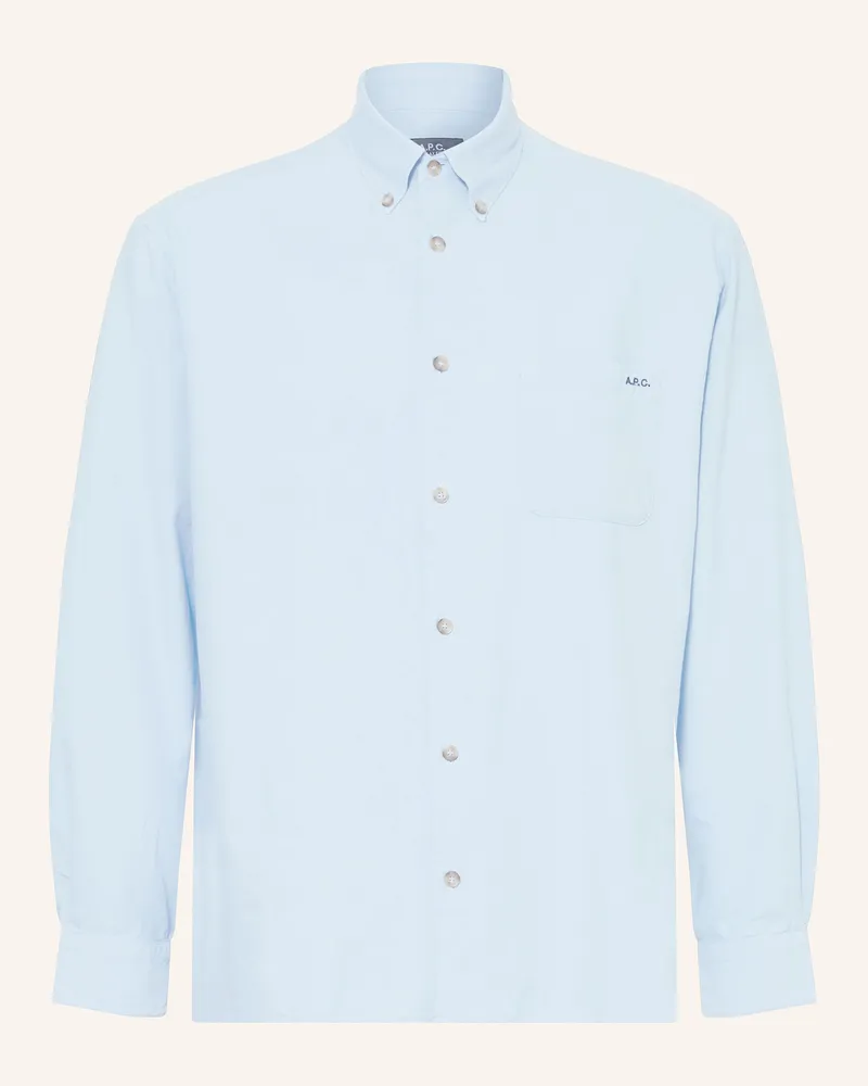 A.P.C. Hemd Cohah Relax Fit blau Hellblau