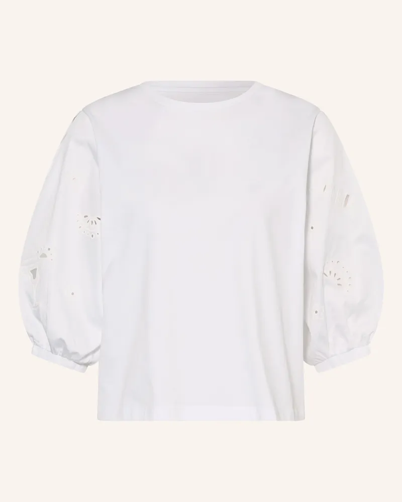 Marc Cain T-Shirt Im Materialmix weiss 100