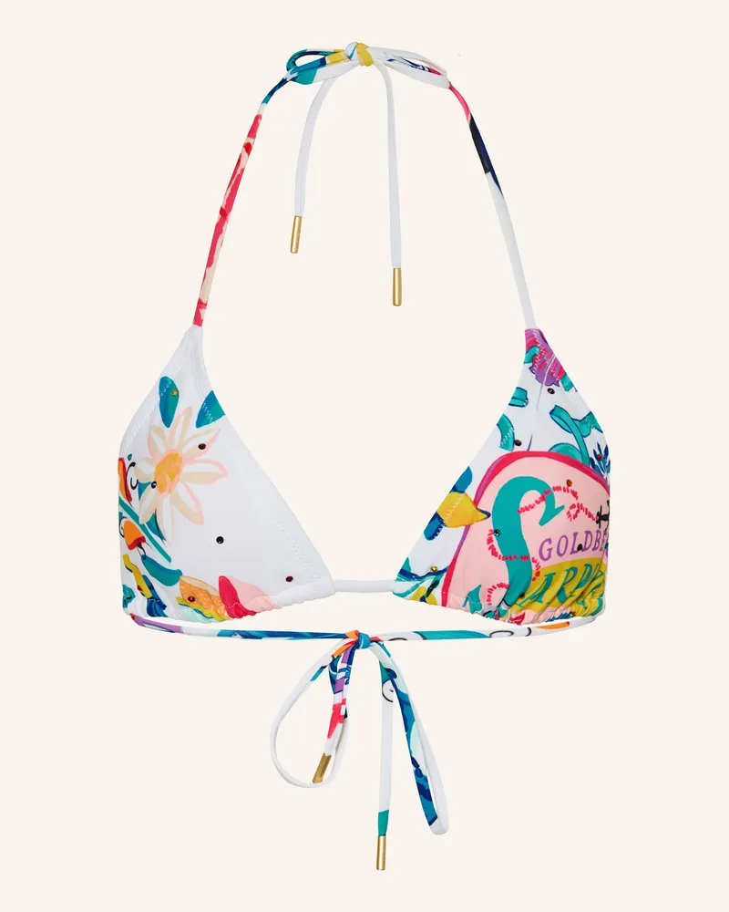 GOLDBERGH Triangel-Bikini-Top CAPRELLA mit Schmucksteinen Creme
