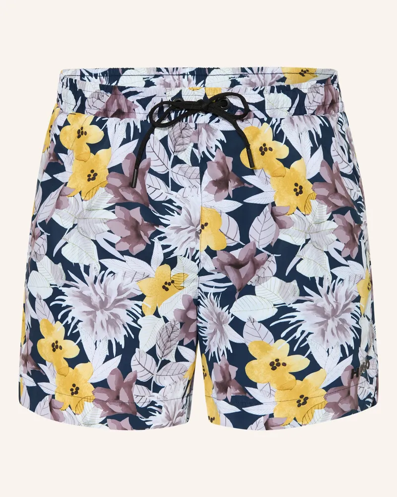 HUGO BOSS Badeshorts Calala gelb Dunkelblau