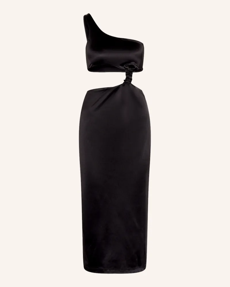 Versace One-Shoulder-Kleid mit Cut-outs Schwarz