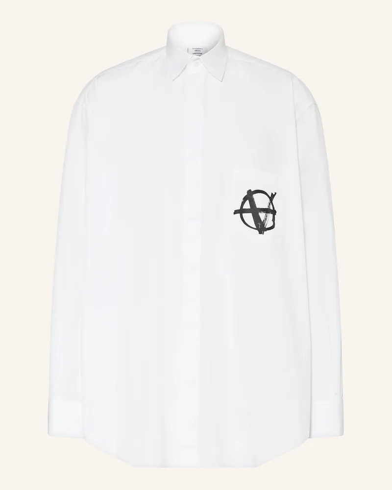 VETEMENTS Oversized-Hemd Comfort Fit Weiss