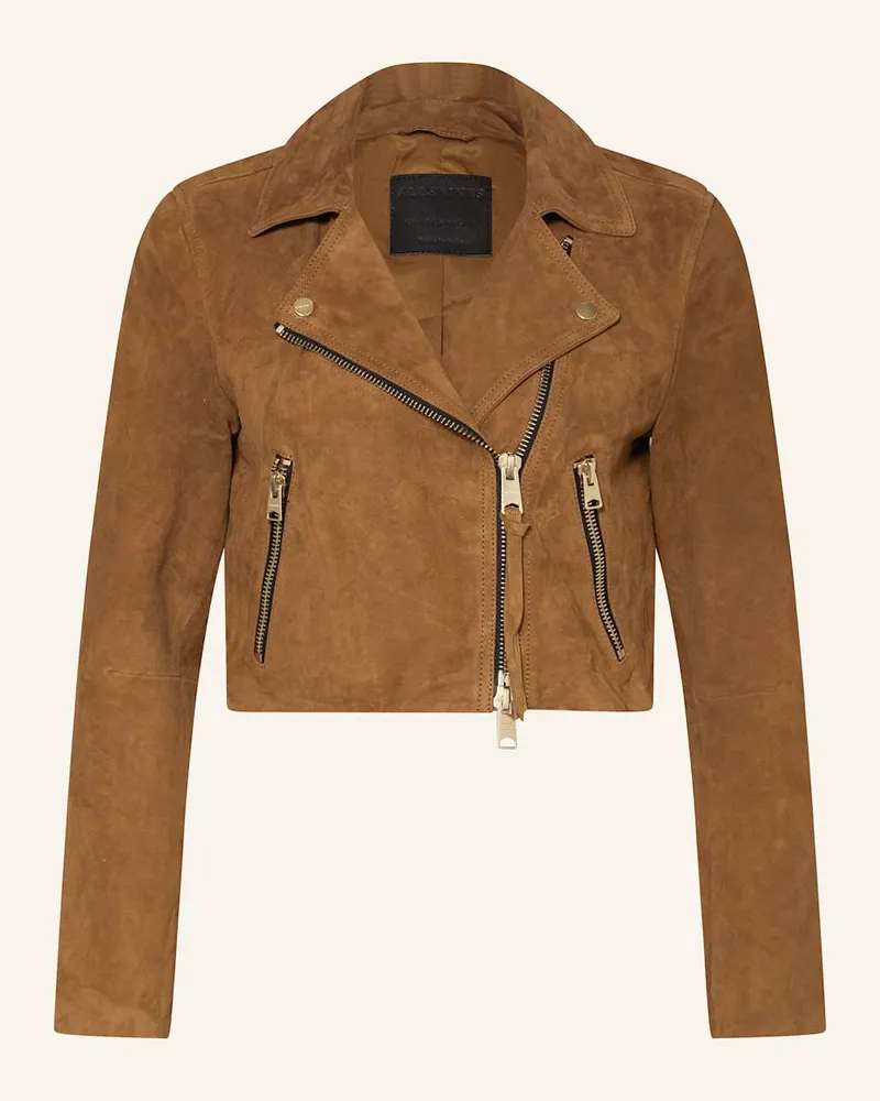 AllSaints Lederjacke DALBY Braun