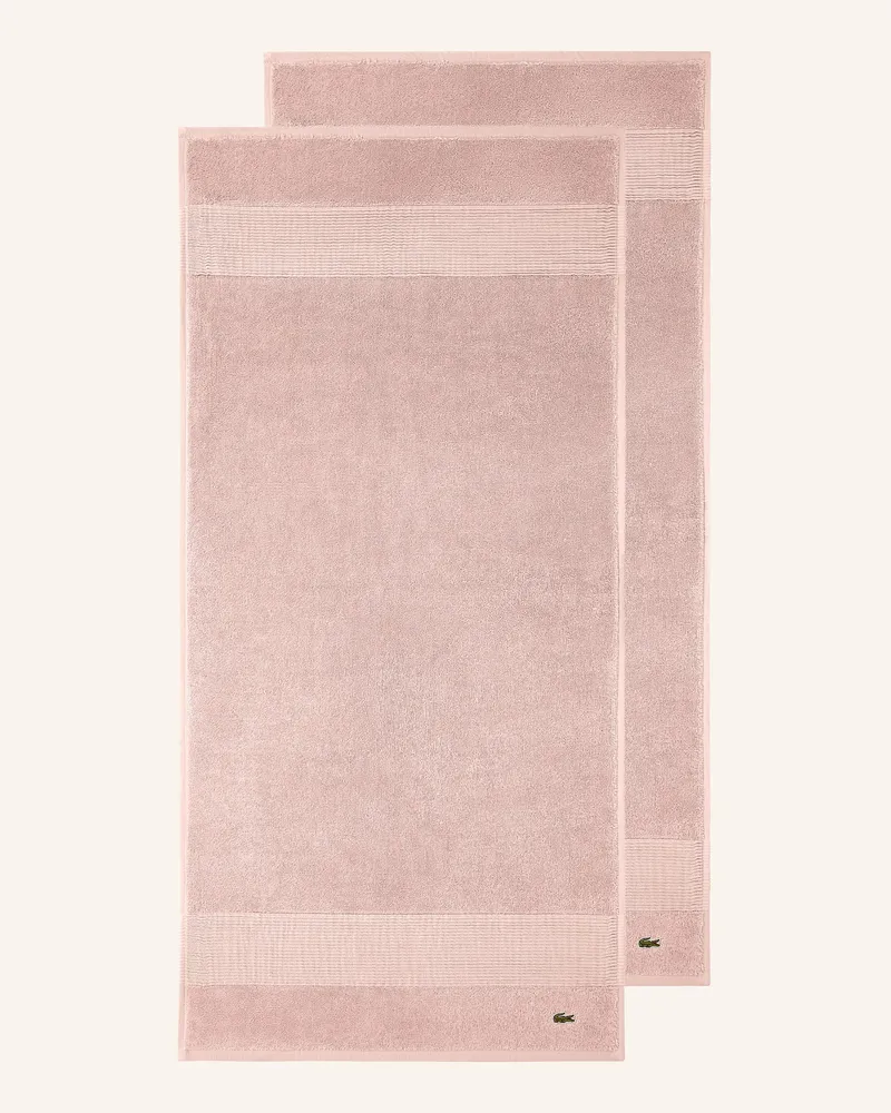 Lacoste Gästetuch 2er Set Llecroco rosa Rosa