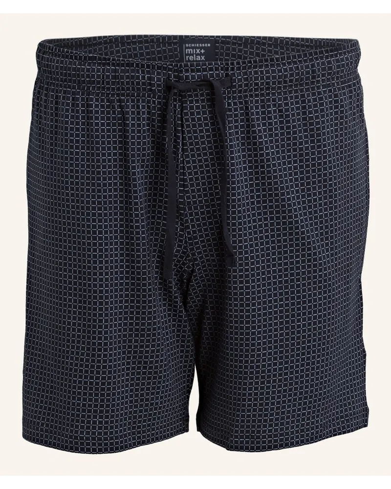 Schiesser Schlafshorts MIX+RELAX Blau