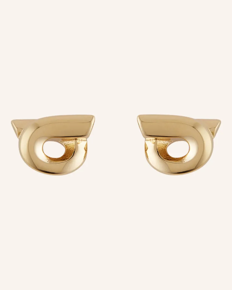 Ferragamo Ohrstecker NEW GAN 10D Gold