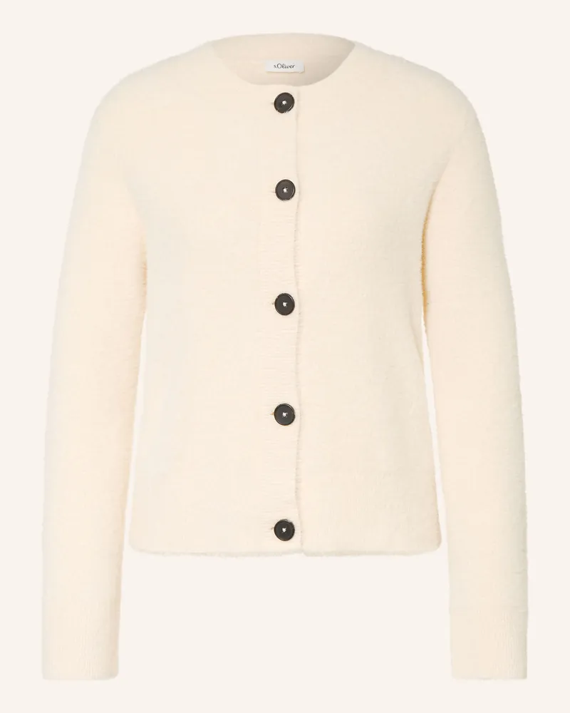S.Oliver Strickjacke weiss Ecru