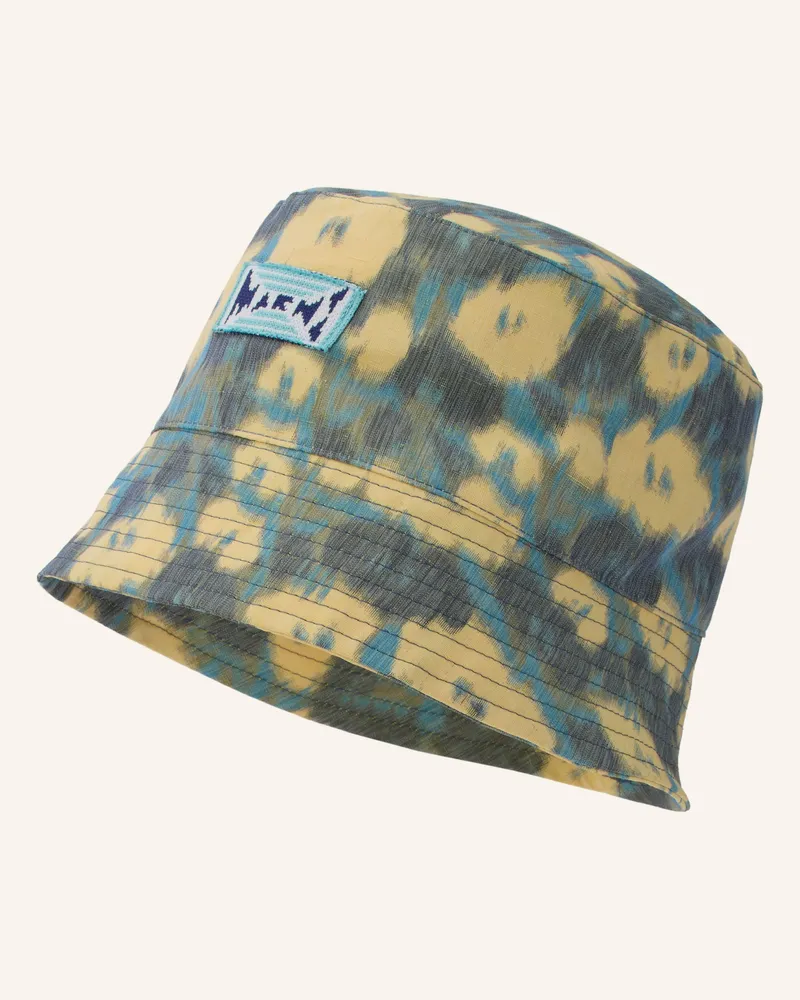 Marni Bucket-Hat Mit Leinen gelb Gelb