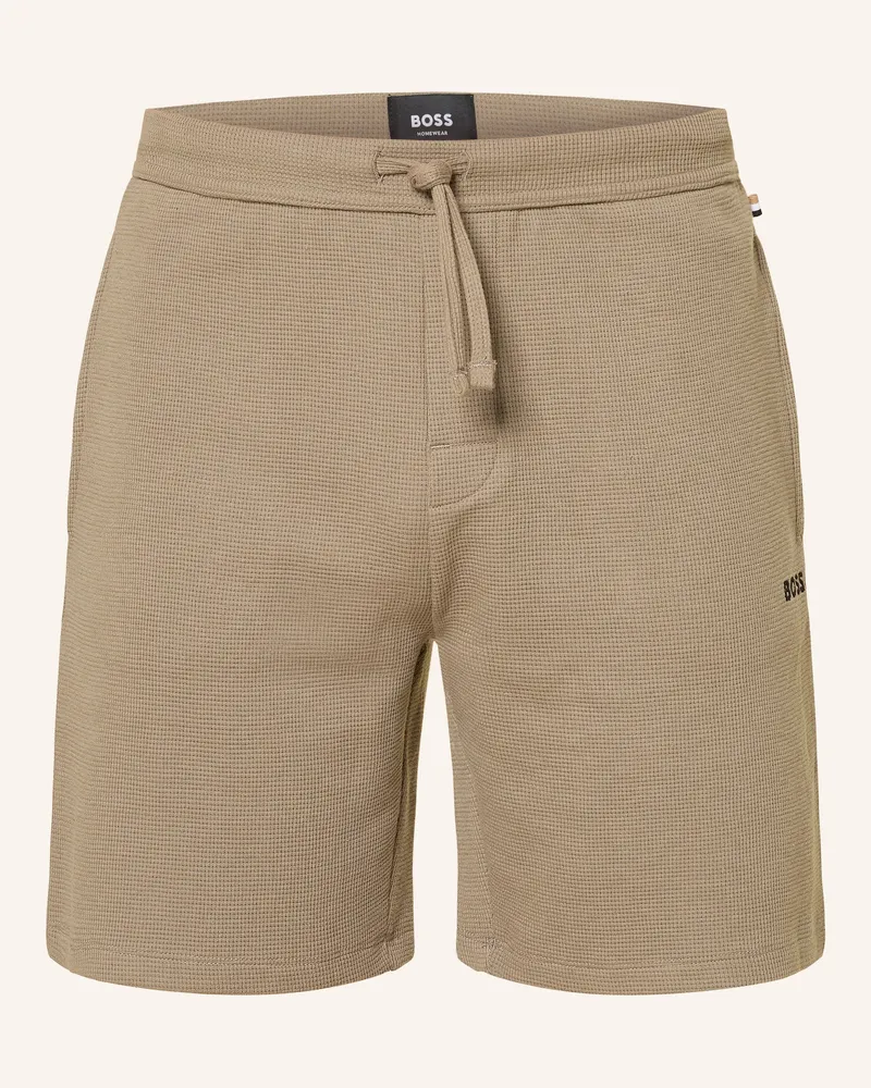 HUGO BOSS Schlafshorts braun Taupe