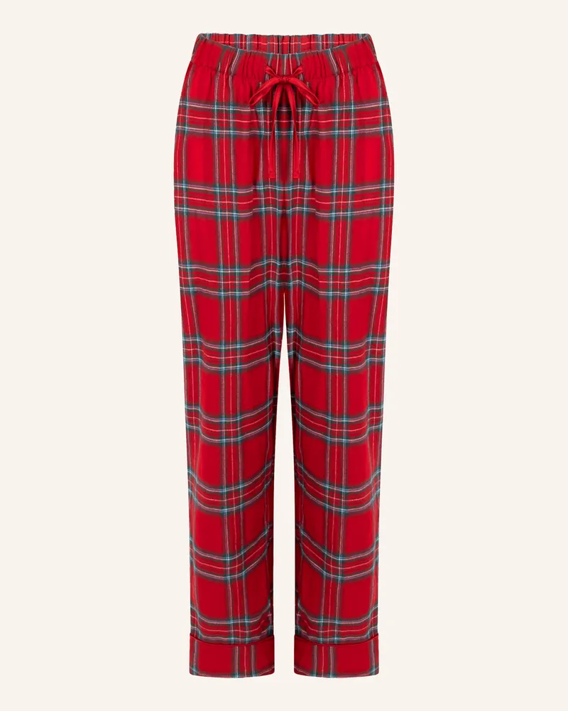 Hunkemöller Schlafhose FLANNEL Rot