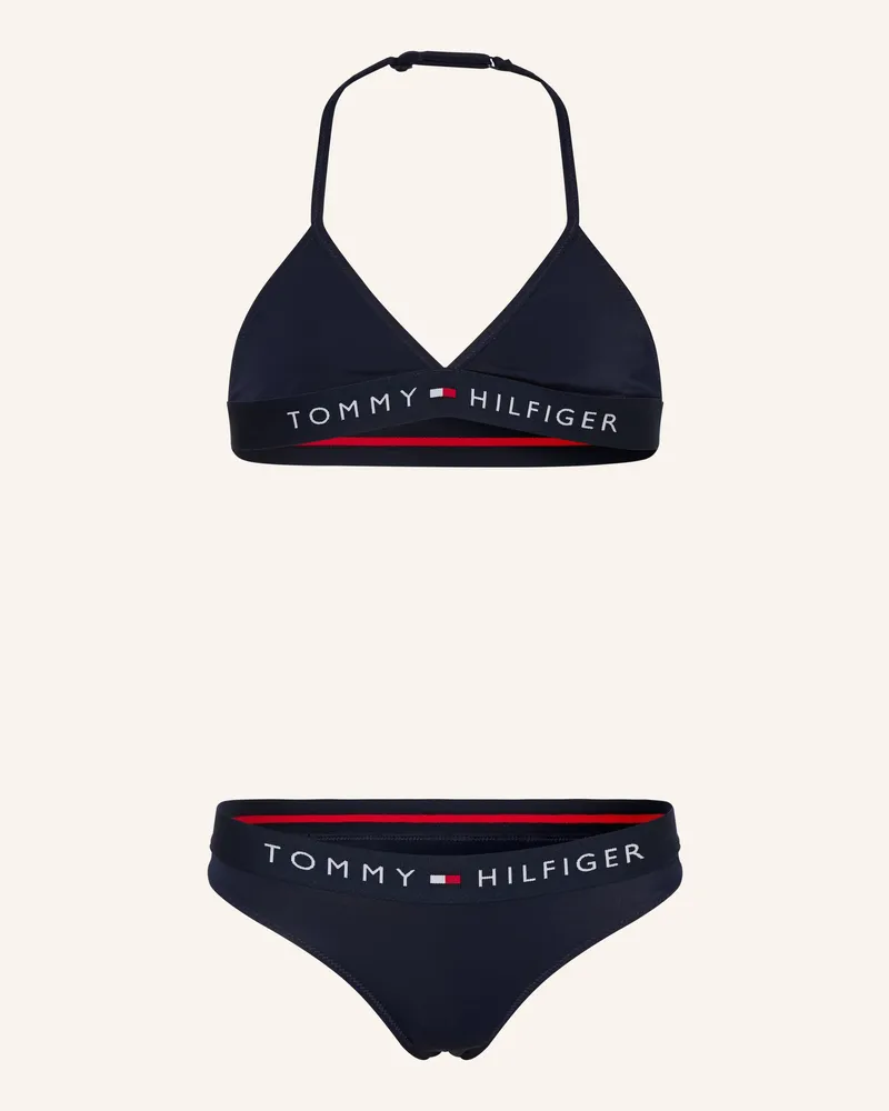 Tommy Hilfiger Triangel-Bikini blau Dunkelblau