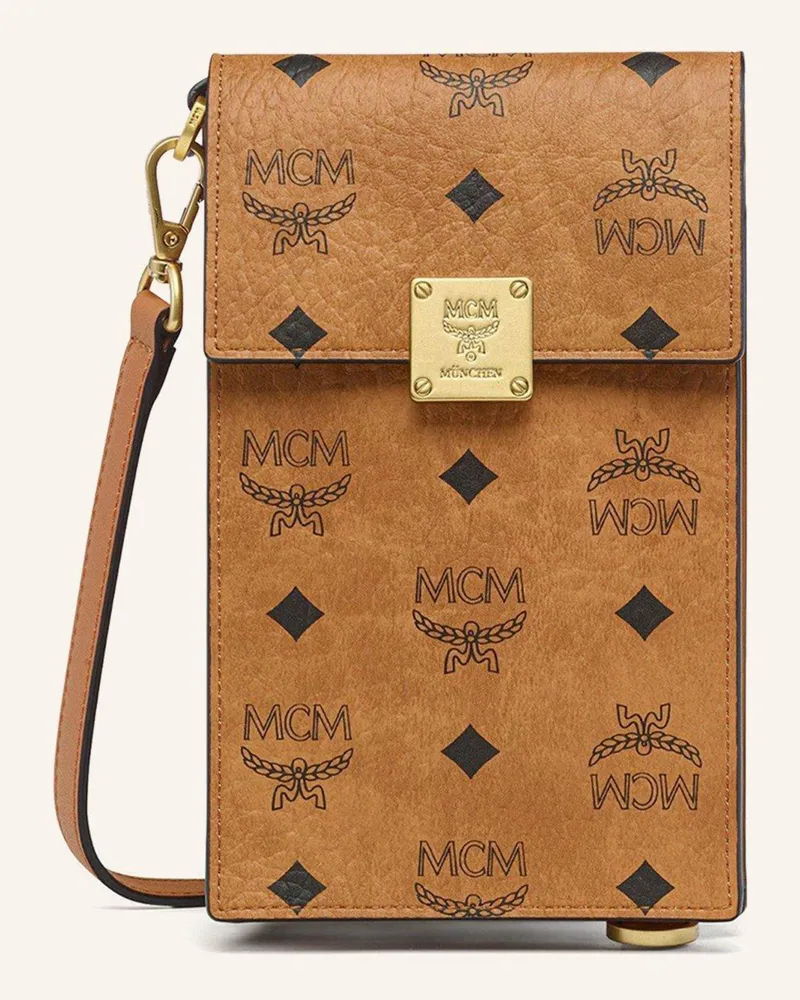MCM Umhängetasche VISETOS Cognac