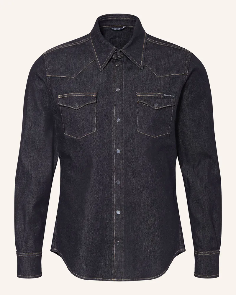 Dolce & Gabbana Jeanshemd Slim Fit Dunkelblau