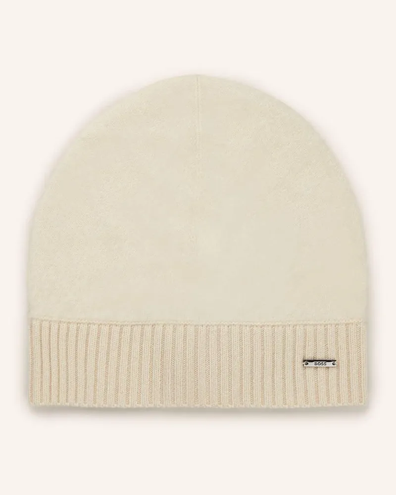 HUGO BOSS Cashmere-Mütze ESCRITO Weiss