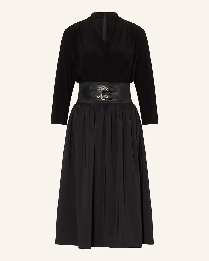 Joseph Ribkoff Kleid mit 3/4-Arm in Wickeloptik Schwarz